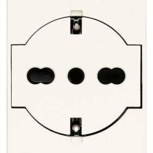 Presa 2P+T P40 universale a filo bianco - 30211.B