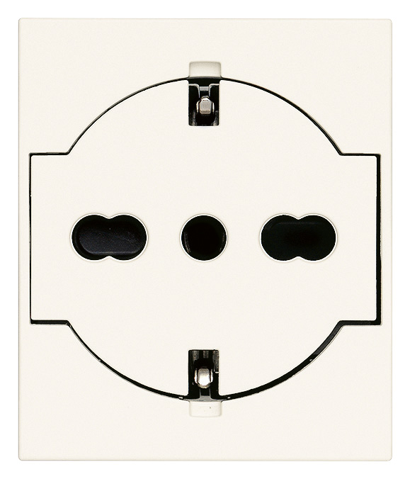 Vimar 30211 LINEA Presa Universale A Incasso Nero – 2 Moduli Con Sicury
