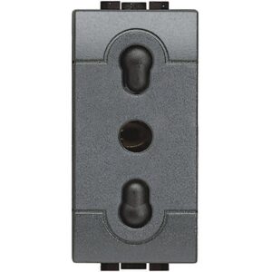 Presa 2P+T 10/16A 250Vac - bipasso interasse 19-26mm bticino living