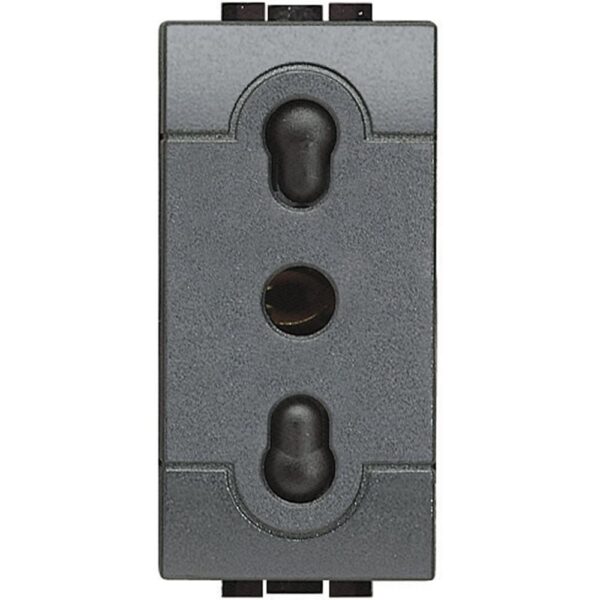 Presa 2P+T 10/16A 250Vac - bipasso interasse 19-26mm bticino living