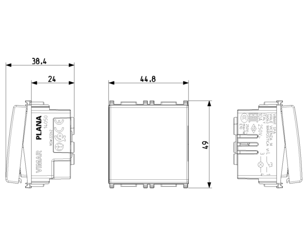 Pulsante targa Vimar Plana - immagine 4