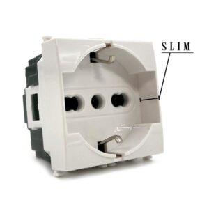 Presa schuko 2.0 compatibile vimar plana 615b bianco