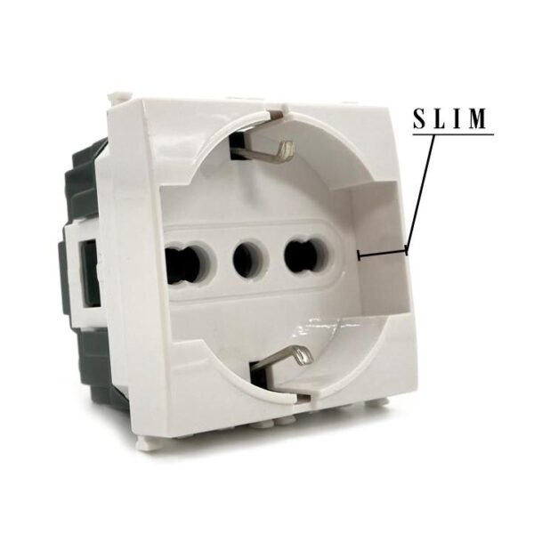 Presa schuko 2.0 compatibile vimar plana 615b bianco