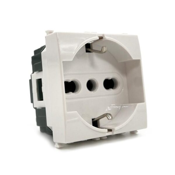 Presa schuko 2.0 compatibile vimar plana 615b bianco - immagine 5