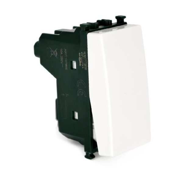 Pulsante compatibile vimar plana 605b bianco - immagine 2