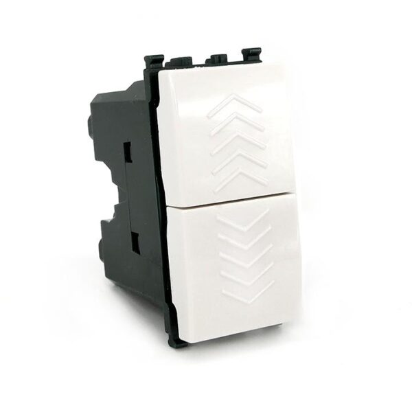Doppio pulsante compatibile Vimar Plana 622b bianco