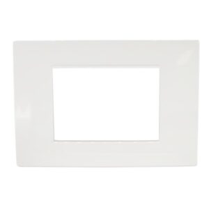 Placca 3 posti bianco tecnopolimero 6003-01 compatibile Vimar Plana