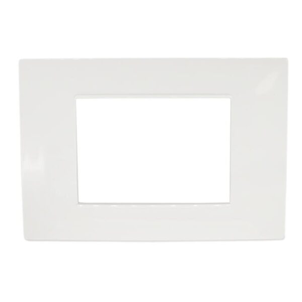 Placca 3 posti bianco tecnopolimero 6003-01 compatibile Vimar Plana