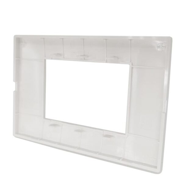 Placca 3 posti bianco tecnopolimero 6003-01 compatibile Vimar Plana - immagine 3