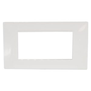 Placca 4 posti bianco tecnopolimero 6004-01 compatibile Vimar Plana