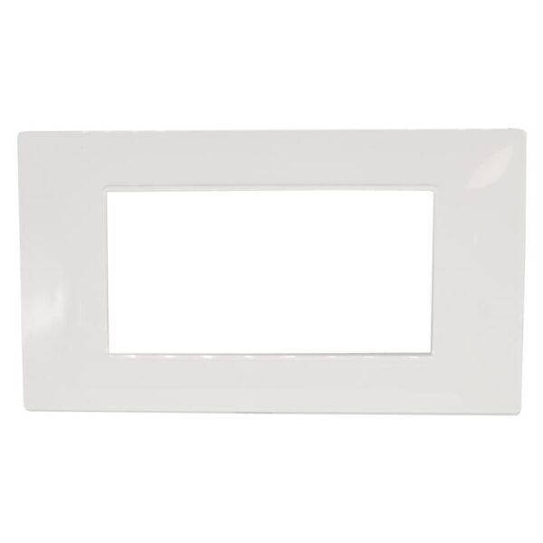 Placca 4 posti bianco tecnopolimero 6004-01 compatibile Vimar Plana