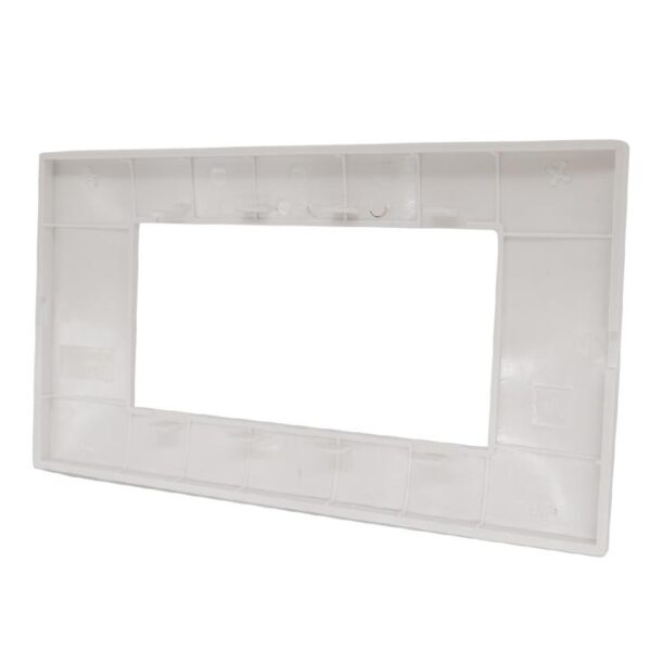 Placca 4 posti bianco tecnopolimero 6004-01 compatibile Vimar Plana - immagine 3