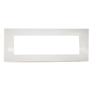 Placca  7 posti bianco tecnopolimero t2 6007-01 compatibile Vimar Plana