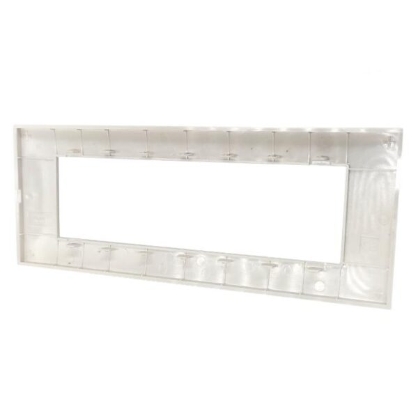 Placca  7 posti bianco tecnopolimero t2 6007-01 compatibile Vimar Plana - immagine 2