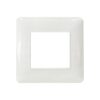 Placca 2 posti bianca tecnopolimero 5002-01 compatibile Bticino Matix