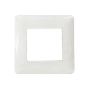 Placca 2 posti bianca tecnopolimero 5002-01 compatibile Bticino Matix