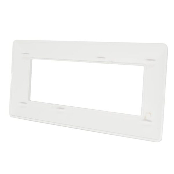 Placca 6 posti bianca tecnopolimero 8007-01 compatibile Bticino Matix - immagine 3