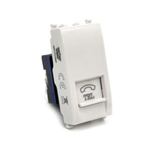 Presa telefono Bianco compatibile Vimar Plana