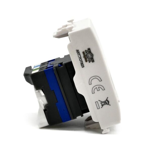 Presa telefono Bianco compatibile Vimar Plana - immagine 2