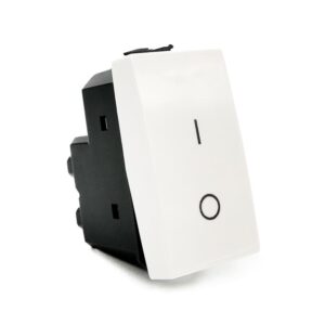 Interruttore bipolare 01 (16a--250v) 502b bianco compatibile Bticino Matix