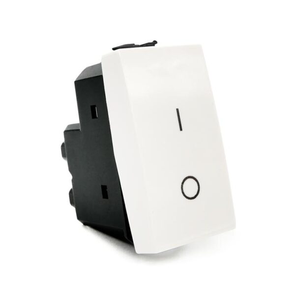 Interruttore bipolare 01 (16a--250v) 502b bianco compatibile Bticino Matix