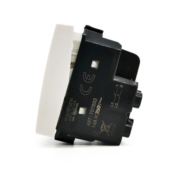 Interruttore bipolare 01 (16a--250v) 502b bianco compatibile Bticino Matix - immagine 2