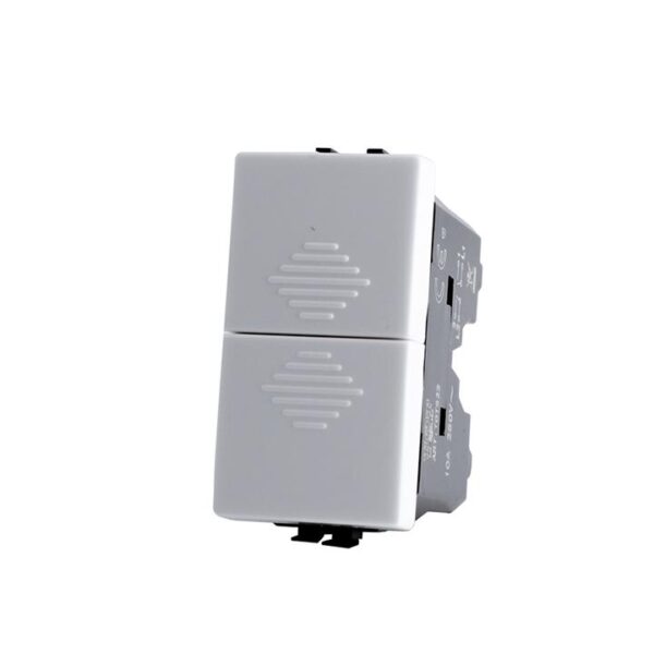Doppio pulsante (10a-250v) 522b compatibile Bticino Matix