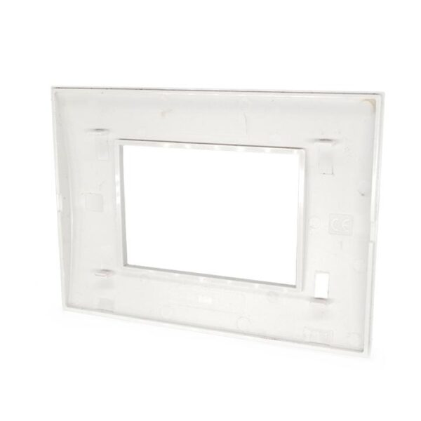 Placca 8003-1 3 posti bianca tecnopolimero t1 compatibile Bticino living - immagine 2
