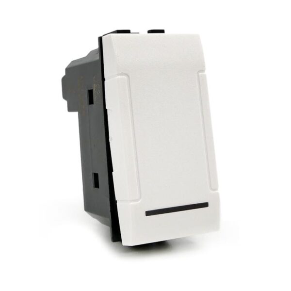 Interruttore unipolare (16a-250v) 801b bianca compatibile Bticino Living