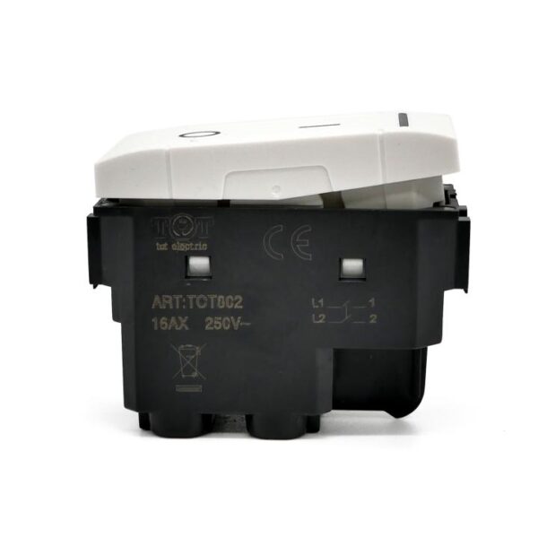 Interruttore bipolare 01 802b bianca compatibile Bticino Living - immagine 2