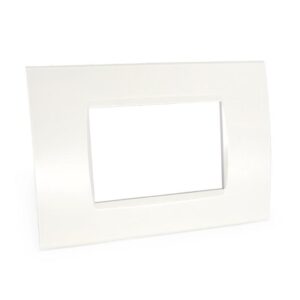 Placca 8003-1 3 posti bianca tecnopolimero t1 compatibile Bticino living
