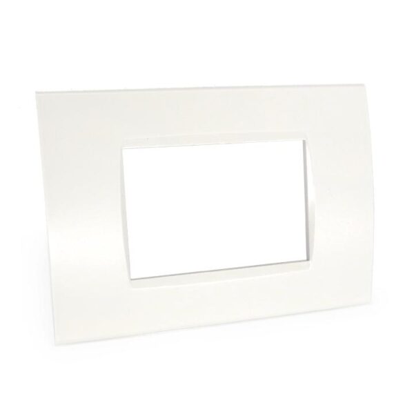 Placca 8003-1 3 posti bianca tecnopolimero t1 compatibile Bticino living
