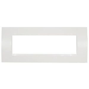 Placca 8007-1 7 posti bianca tecnopolimero t1 rettangolare compatibile Bticino Living