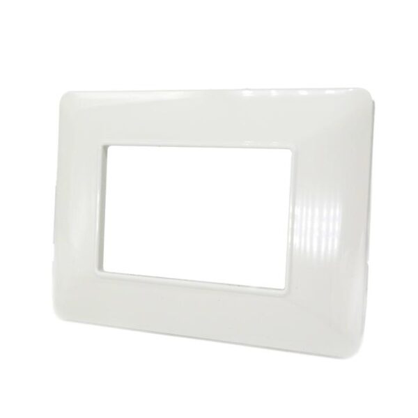 Placca 8003-01 3 posti bianca compatibile Bticino Matix - immagine 2