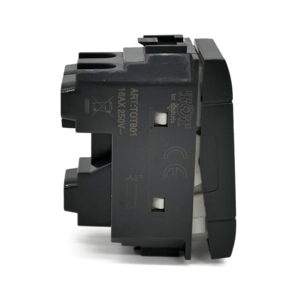 Interruttore unipolare (16a-250v) 801n nero compatibile Bticino Living - immagine 3