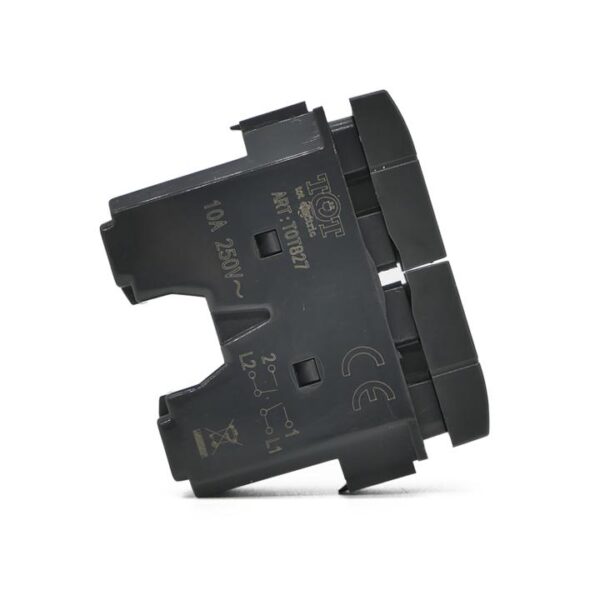 Doppio pulsante (10a-250v) 827n nero t1 compatibile bticino Living - immagine 2