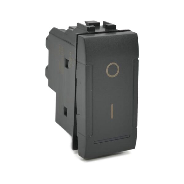 Interruttore bipolare 01 802n nero compatibile Bticino Living