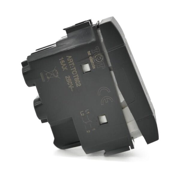 Interruttore bipolare 01 802n nero compatibile Bticino Living - immagine 2