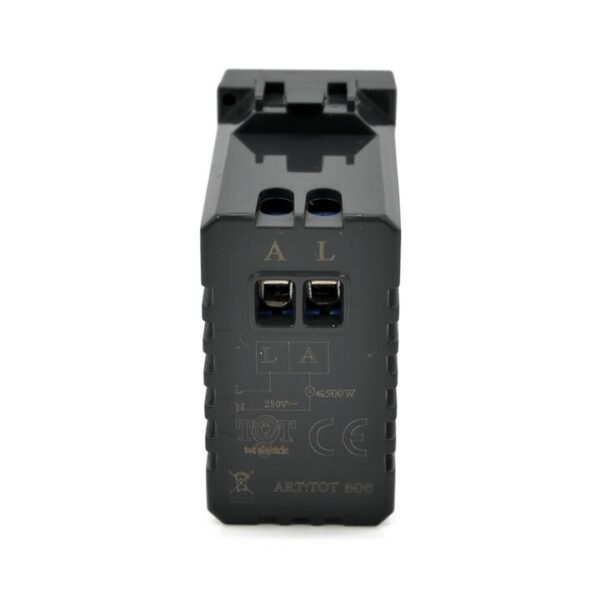 Interruttore dimmer 500w 806n nero compatibili bticino living - immagine 3