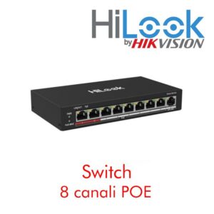 Switch 8ch 100m poe + 1 uplinkgestito fast ethernet a 8 port hikvision hilook