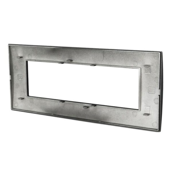Placca 8007-2 7 posti nero tecnopolimero t1 rettangolare compatibile Bticino Living - immagine 3