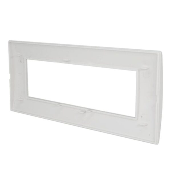 Placca 8007-1 7 posti bianca tecnopolimero t1 rettangolare compatibile Bticino Living - immagine 3