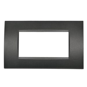 Placca 8004-2 4 posti nero tecnopolimero t1 rettangolare compatibile Bticino Living