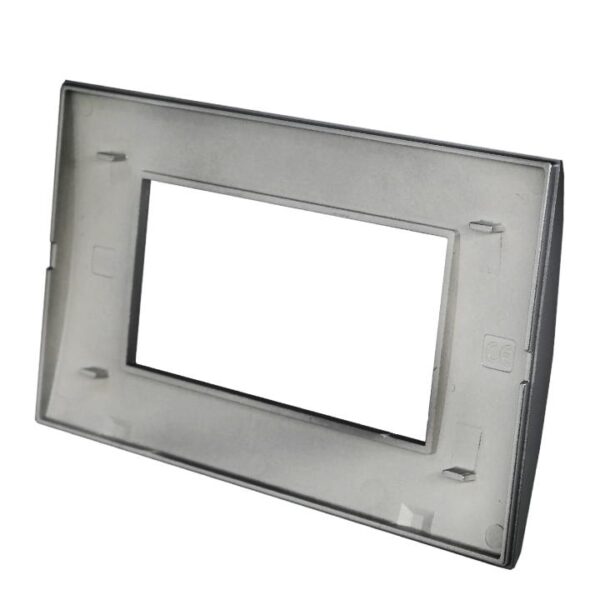 Placca 8004-2 4 posti nero tecnopolimero t1 rettangolare compatibile Bticino Living - immagine 3