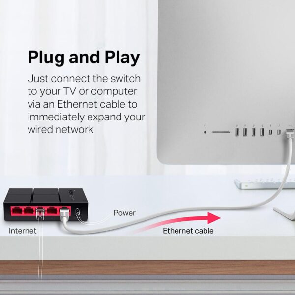 Switch desktop 5-porte 10/100/1000mbps tp-link - immagine 4