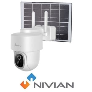 NIVIAN TELECAMERA WIFI SPEED DOME PT MOTORIZZATA CON PANNELLO SOLARE CON APP TUYA