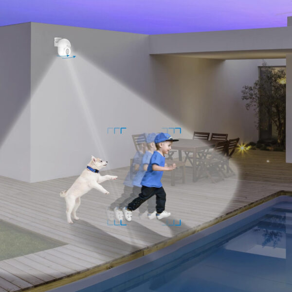 Mini Telecamera PTZ WiFi IP CAM Dome Esterno Rilevamento Visione notturna NIVIAN - immagine 10