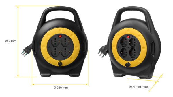 VIMAR Avvolgicavo 16A 4 uscite universali 10m - 0P32714 - immagine 4