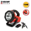 VELAMP Faro LED ricaricabile 10W con lampeggiante rosso - immagine 2