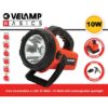 VELAMP Faro LED ricaricabile 10W con lampeggiante rosso